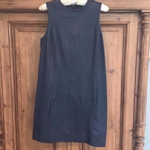 Vince dark purple leather sleeveless dress. Size 6